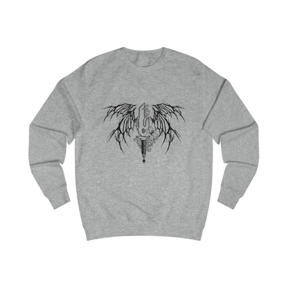 Skull Sword Wing Sweatshirt Gothic Skull & Blade Crewneck