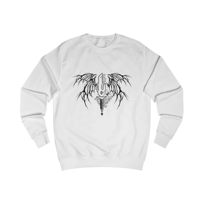 Skull Sword Wing Sweatshirt Gothic Skull & Blade Crewneck