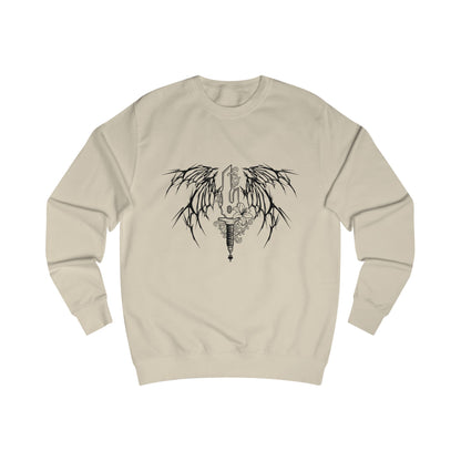 Skull Sword Wing Sweatshirt Gothic Skull & Blade Crewneck