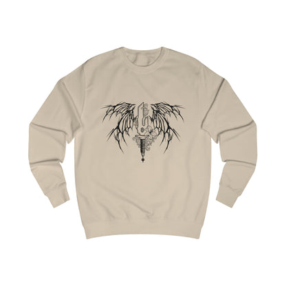 Skull Sword Wing Sweatshirt Gothic Skull & Blade Crewneck