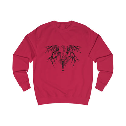 Skull Sword Wing Sweatshirt Gothic Skull & Blade Crewneck