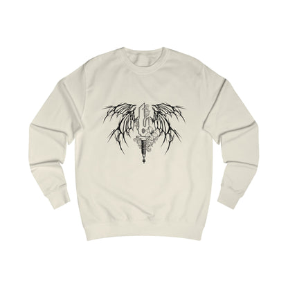 Skull Sword Wing Sweatshirt Gothic Skull & Blade Crewneck